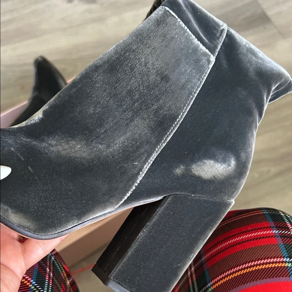 Gianvito Rossi Anthracite Velvet Knee Boots 36 NWT